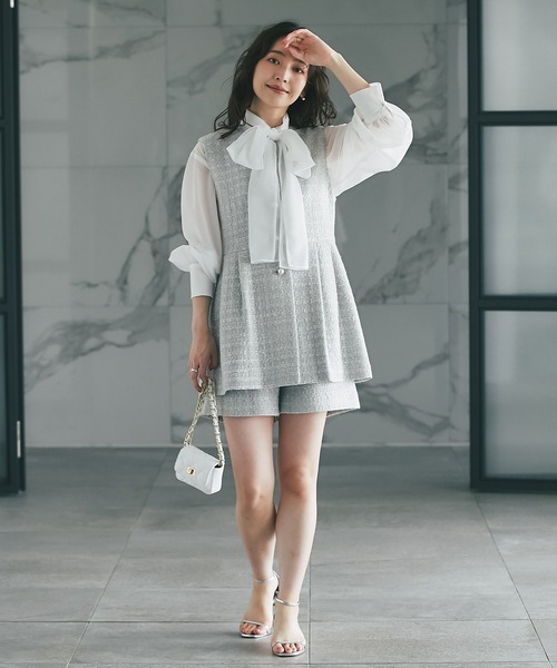 ラブティックボンボン★今季ファンシーツイードジャケット 最終価格☆完売品！今期新作 ラブティックボンボン ツィードジャケット