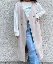 ファビアナフィリッピ ロングジレ ベスト スエード S 12135513625-top.jpg