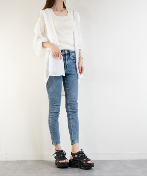 Fabby fabby（ファビィーファビィー）の「厚底カットワークスポーツサンダル（サンダル・レディース・ブラック/オフホワイト・SMALL/MEDIUM/LARGE）」の15枚目の写真