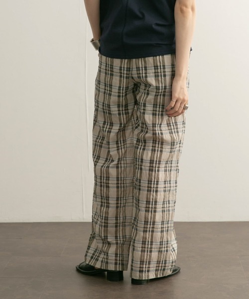 KBF(ケイビーエフ)の「フロントタックシアーチェックパンツ(その他パンツ・レディース・オレンジ系その他/ベージュ系その他/ブルー系その他・ONE)」の10枚目の写真