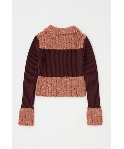 トップス MOUSSY / MIX PATTERN ZIP UP POLO CD MOUSSY（マウジー）の「MIX PATTERN ZIP UP POLO CD