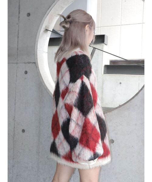 jouetie（ジュエティ）の「パターンモヘアライクルーズニットカーディガン（カーディガン/ボレロ・レディース・ブラック/ネイビー/ピンク/アイボリー・MEDIUM）」の19枚目の写真