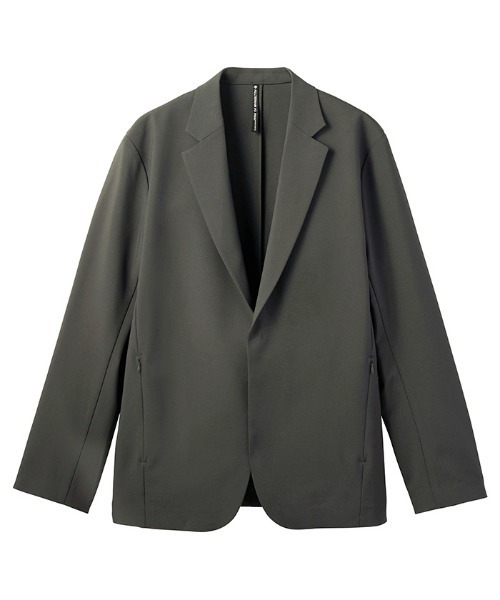 DESCENTE（デサント）の「【ALLTERRAIN I/O】テックテーラードジャケット（テーラードジャケット・メンズ・グレー系1/ブラック/ネイビー系1・M/S/L）」の2枚目の写真