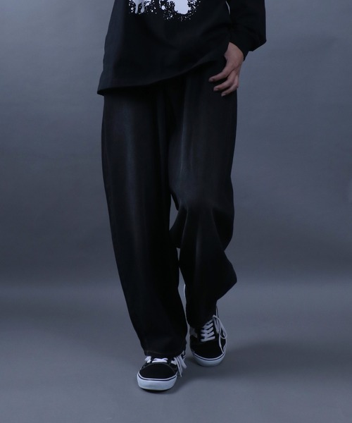 ANPAS（アンパス）の「Wide Tapered Color Denim Pants/ワイドテーパード カラーデニム パンツ ストリート スケーター（デニムパンツ・メンズ・パープル/ブラウン/グリーン/ブラック・M/L）」の2枚目の写真