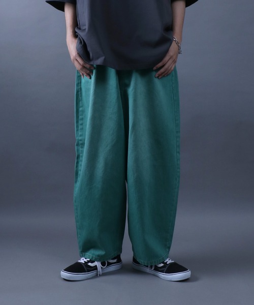 ANPAS（アンパス）の「Wide Tapered Color Denim Pants/ワイドテーパード カラーデニム パンツ ストリート スケーター（デニムパンツ・メンズ・パープル/ブラウン/グリーン/ブラック・M/L）」の17枚目の写真