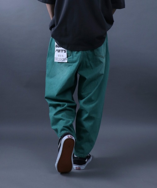 ANPAS（アンパス）の「Wide Tapered Color Denim Pants/ワイドテーパード カラーデニム パンツ ストリート スケーター（デニムパンツ・メンズ・パープル/ブラウン/グリーン/ブラック・M/L）」の22枚目の写真