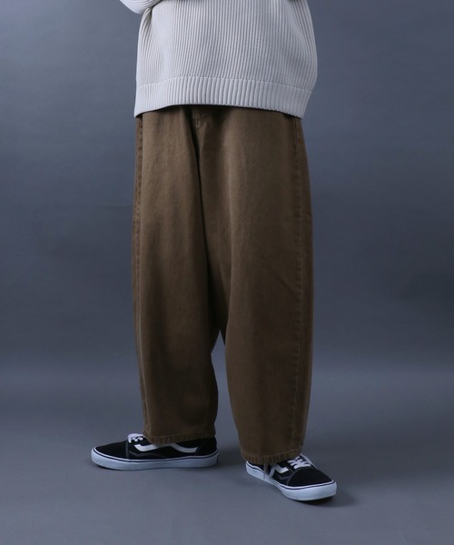 ANPAS（アンパス）の「Wide Tapered Color Denim Pants/ワイドテーパード カラーデニム パンツ ストリート スケーター（デニムパンツ・メンズ・パープル/ブラウン/グリーン/ブラック・M/L）」の13枚目の写真