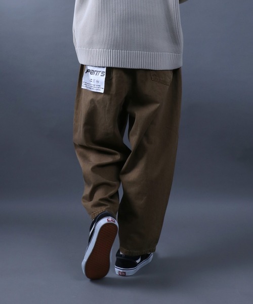 ANPAS（アンパス）の「Wide Tapered Color Denim Pants/ワイドテーパード カラーデニム パンツ ストリート スケーター（デニムパンツ・メンズ・パープル/ブラウン/グリーン/ブラック・M/L）」の16枚目の写真