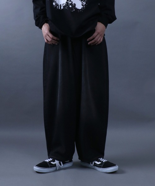 ANPAS（アンパス）の「Wide Tapered Color Denim Pants/ワイドテーパード カラーデニム パンツ ストリート スケーター（デニムパンツ・メンズ・パープル/ブラウン/グリーン/ブラック・M/L）」の5枚目の写真