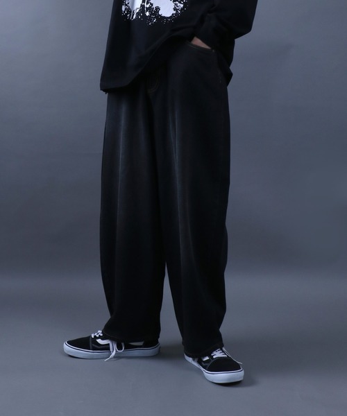 ANPAS（アンパス）の「Wide Tapered Color Denim Pants/ワイドテーパード カラーデニム パンツ ストリート スケーター（デニムパンツ・メンズ・パープル/ブラウン/グリーン/ブラック・M/L）」の6枚目の写真