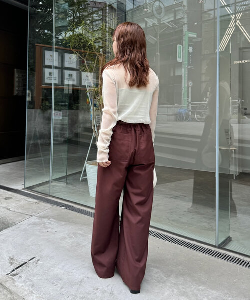 mystic（ミスティック）の「【インナーとしても一枚でも◎】ラメチュールプルオーバー（Tシャツ/カットソー・レディース・ベージュ/モカ/ブラック/グレー/ピンク・FREE）」の17枚目の写真