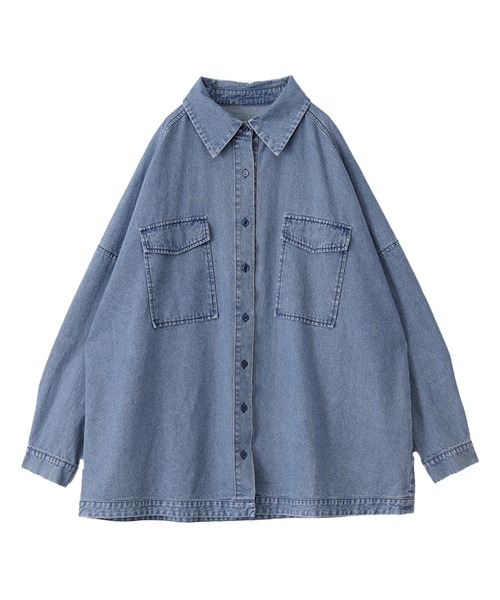 ブラウス シャツ 絶対理想デニムシャツ レディース HUG.U ブラウス シャツ 絶対理想デニムシャツ レディース