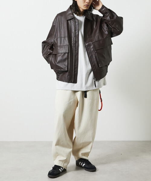 セール】FREAK'S STORE/フリークスストア フェイクレザー ジップアップ