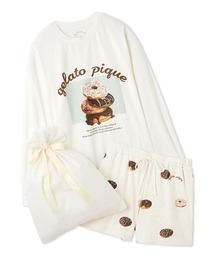 新品/gelato pique HIGHCALORIE柄Tシャツ&ショートパンツ ジェラートピケ gelato pique 【ラッピング済み】HIGH CALORIE