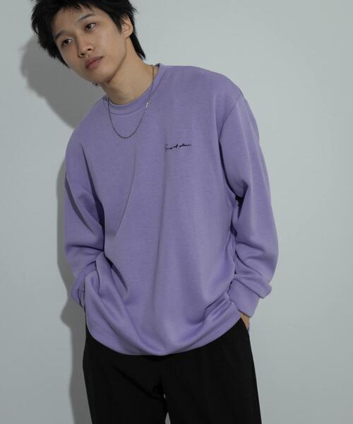 SENSE OF PLACE by URBAN RESEARCH（センスオブプレイスバイアーバンリサーチ）の「『ユニセックス』シシュウダンボールポンチロングスリーブ Tシャツ（Tシャツ/カットソー・メンズ・ブラック/ライトベージュ/グリーン系その他/ホワイト/グリーン・MEDIUM/LARGE）」の6枚目の写真