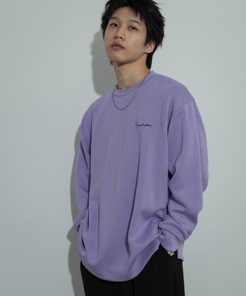 SENSE OF PLACE by URBAN RESEARCH（センスオブプレイスバイアーバンリサーチ）の「『ユニセックス』シシュウダンボールポンチロングスリーブ Tシャツ（Tシャツ/カットソー・メンズ・ブラック/ライトベージュ/グリーン系その他/ホワイト/グリーン・MEDIUM/LARGE）」の7枚目の写真