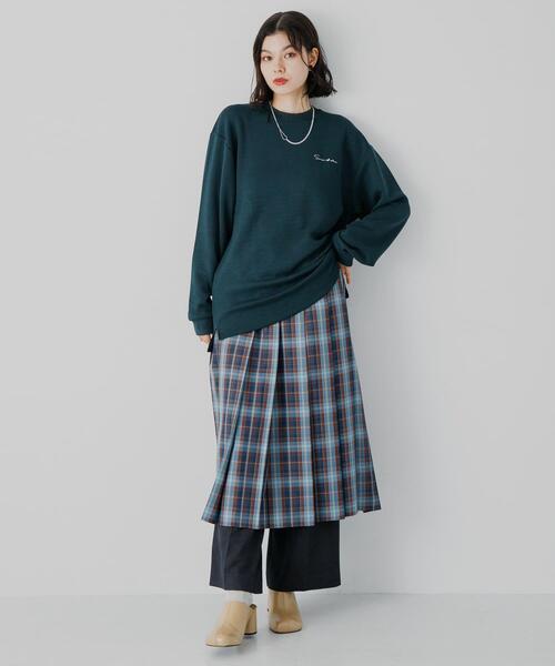 SENSE OF PLACE by URBAN RESEARCH（センスオブプレイスバイアーバンリサーチ）の「『ユニセックス』シシュウダンボールポンチロングスリーブ Tシャツ（Tシャツ/カットソー・メンズ・ブラック/ライトベージュ/グリーン系その他/ホワイト/グリーン・MEDIUM/LARGE）」の17枚目の写真