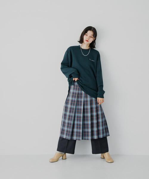 SENSE OF PLACE by URBAN RESEARCH（センスオブプレイスバイアーバンリサーチ）の「『ユニセックス』シシュウダンボールポンチロングスリーブ Tシャツ（Tシャツ/カットソー・メンズ・ブラック/ライトベージュ/グリーン系その他/ホワイト/グリーン・MEDIUM/LARGE）」の18枚目の写真