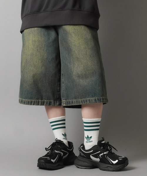 ヴィンテージ デニムハーフパンツ ワイドシルエット ストリート FREAK'S STORE パンツ FREAK'S STORE/フリークスストア ワイド