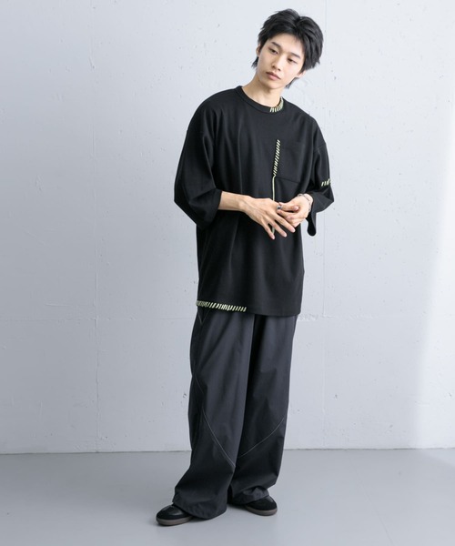 SENSE OF PLACE by URBAN RESEARCH（センスオブプレイスバイアーバンリサーチ）の「ハンドステッチルーズTシャツ（Tシャツ/カットソー・メンズ・ブラック/ネイビー/ホワイト・MEDIUM/LARGE）」の22枚目の写真