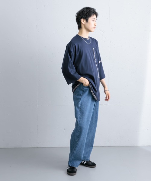 SENSE OF PLACE by URBAN RESEARCH（センスオブプレイスバイアーバンリサーチ）の「ハンドステッチルーズTシャツ（Tシャツ/カットソー・メンズ・ブラック/ネイビー/ホワイト・MEDIUM/LARGE）」の15枚目の写真