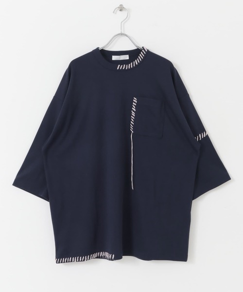 SENSE OF PLACE by URBAN RESEARCH（センスオブプレイスバイアーバンリサーチ）の「ハンドステッチルーズTシャツ（Tシャツ/カットソー・メンズ・ブラック/ネイビー/ホワイト・MEDIUM/LARGE）」の10枚目の写真