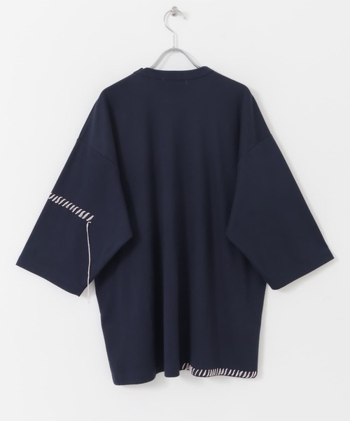 SENSE OF PLACE by URBAN RESEARCH（センスオブプレイスバイアーバンリサーチ）の「ハンドステッチルーズTシャツ（Tシャツ/カットソー・メンズ・ブラック/ネイビー/ホワイト・MEDIUM/LARGE）」の11枚目の写真