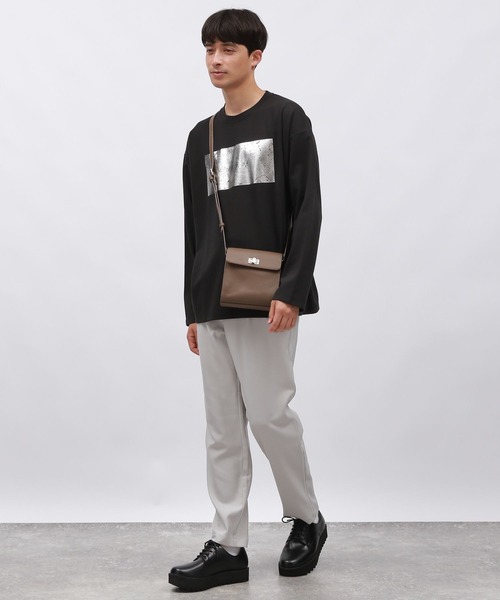 LAKOLE（ラコレ）の「箔プリントT長袖 / 145406（Tシャツ/カットソー・メンズ・グリーン/ブラック/ホワイト・MEDIUM/LARGE）」の10枚目の写真