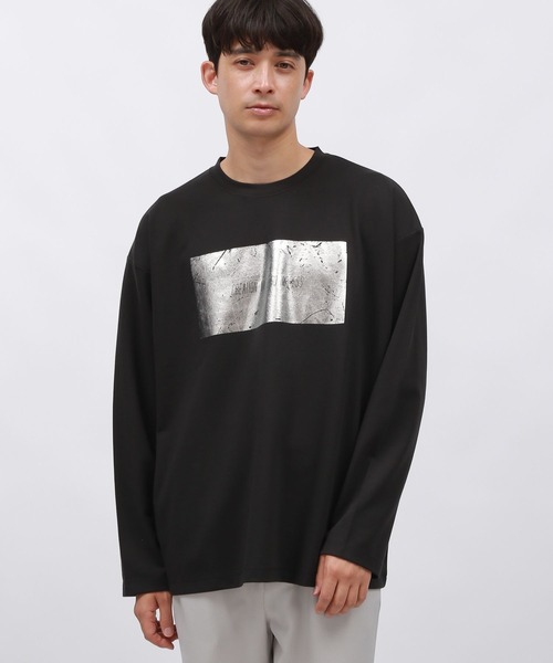 LAKOLE（ラコレ）の「箔プリントT長袖 / 145406（Tシャツ/カットソー・メンズ・グリーン/ブラック/ホワイト・MEDIUM/LARGE）」の11枚目の写真