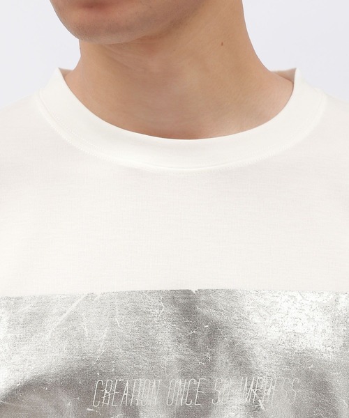 LAKOLE（ラコレ）の「箔プリントT長袖 / 145406（Tシャツ/カットソー・メンズ・グリーン/ブラック/ホワイト・MEDIUM/LARGE）」の18枚目の写真