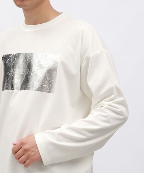 LAKOLE（ラコレ）の「箔プリントT長袖 / 145406（Tシャツ/カットソー・メンズ・グリーン/ブラック/ホワイト・MEDIUM/LARGE）」の19枚目の写真