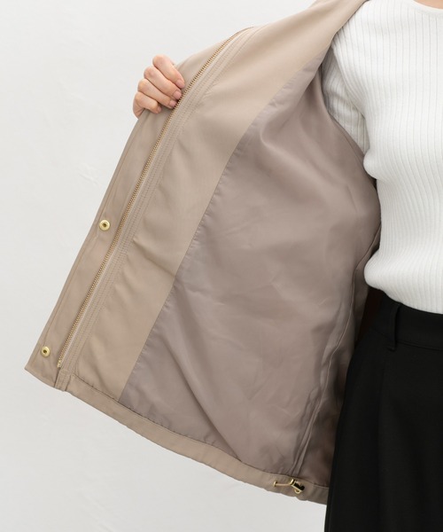 Honeys（ハニーズ）の「【非フッ素撥水加工】フードブルゾン（ブルゾン・レディース・ブラック/カーキ/ネイビー/ベージュ・M/L/LL）」の22枚目の写真