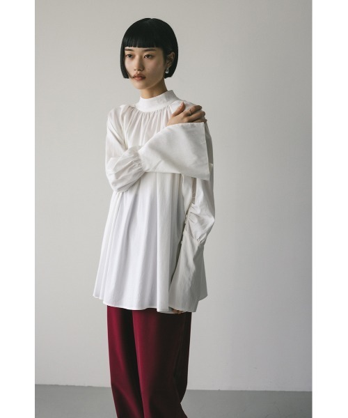 （ふさえ）フェザーカディタックのMシャツ　ブラウス ふさえ）フェザーカディタックのMシャツ ブラウス フェザー