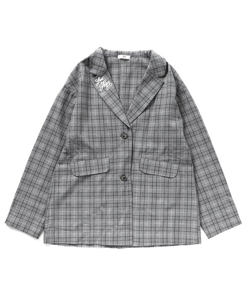 algy（アルジー）の「【セットアップ】ロングジャケット（テーラードジャケット・キッズ・ブラウン/グレー・MEDIUM/SMALL/X-SMALL/XX-SMALL）」の10枚目の写真