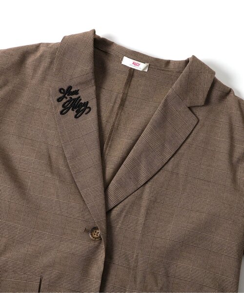 algy（アルジー）の「【セットアップ】ロングジャケット（テーラードジャケット・キッズ・ブラウン/グレー・MEDIUM/SMALL/X-SMALL/XX-SMALL）」の13枚目の写真