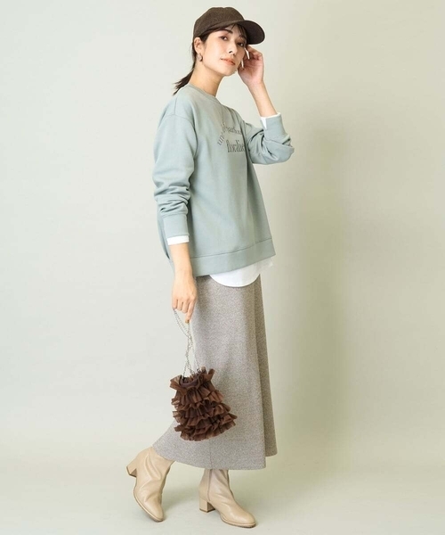 a.v.v(アーヴェヴェ)の「ヘリンボーンキャップ(キャップ・レディース・チャコールグレー/ブラウン・38)」の10枚目の写真