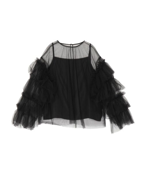 LAGUNAMOON(ラグナムーン)の「チュールブラウス(シャツ/ブラウス・レディース・ブラック/チャコールグレー・FREE)」の19枚目の写真