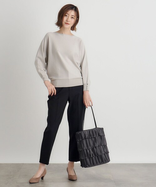 grove（グローブ）の「◆プリーツティアードトート（トートバッグ・レディース・ブラック/グレー/チャコールグレー・00）」の9枚目の写真