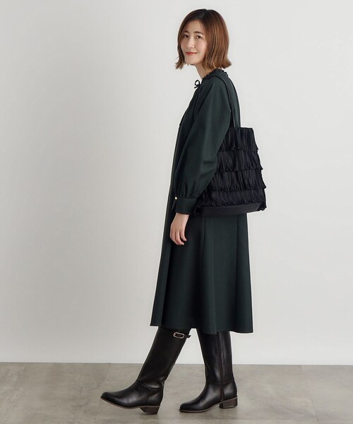 grove（グローブ）の「◆プリーツティアードトート（トートバッグ・レディース・ブラック/グレー/チャコールグレー・00）」の11枚目の写真