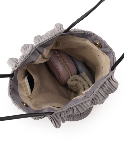 grove（グローブ）の「◆プリーツティアードトート（トートバッグ・レディース・ブラック/グレー/チャコールグレー・00）」の22枚目の写真