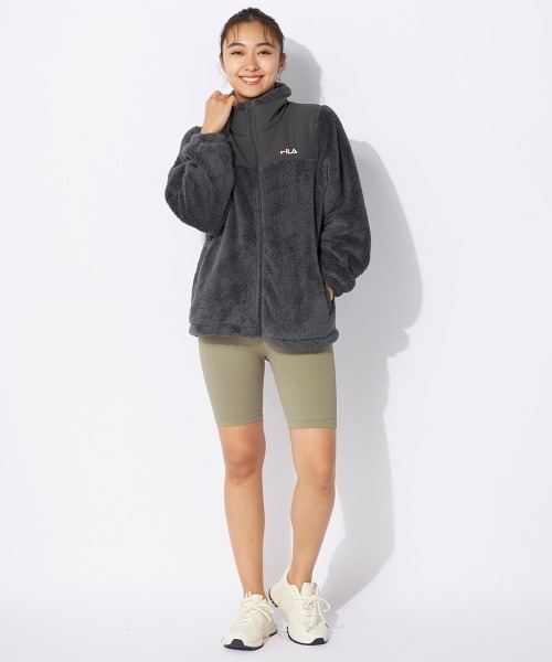 FILA（フィラ）の「モコモコトラックジャケット（その他トップス・レディース・ダークグレー/アイボリー/カーキ・MEDIUM/LARGE/X-LARGE）」の14枚目の写真