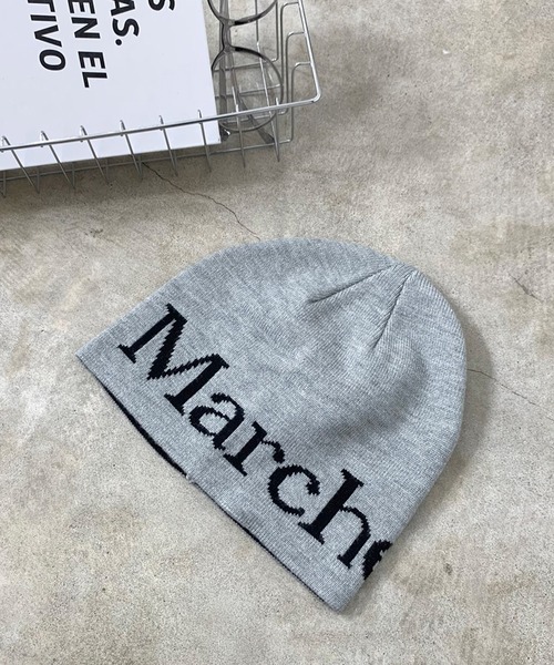 non-hedge（ノンヘッジ）の「ロゴビーニー（ニットキャップ/ビーニー・レディース・グレー/ホワイト/ブラック・FREE）」の3枚目の写真