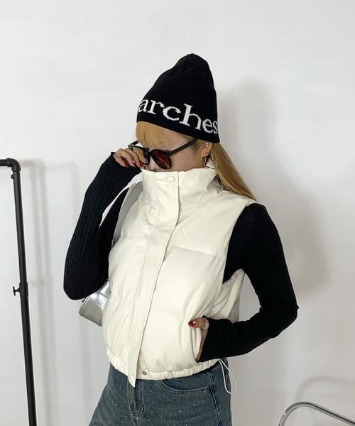 non-hedge（ノンヘッジ）の「ロゴビーニー（ニットキャップ/ビーニー・レディース・グレー/ホワイト/ブラック・FREE）」の7枚目の写真