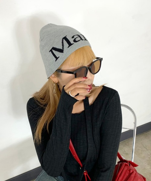 non-hedge（ノンヘッジ）の「ロゴビーニー（ニットキャップ/ビーニー・レディース・グレー/ホワイト/ブラック・FREE）」の19枚目の写真