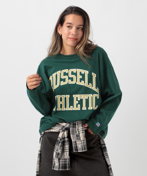 Russell Athletic（ラッセルアスレティック）の「【RUSSELL ATHLETIC (ラッセルアスレティック）】別注ロングスリーブロゴT（Tシャツ/カットソー・レディース・ブラック/グリーン/オフホワイト・FREE）」の20枚目の写真