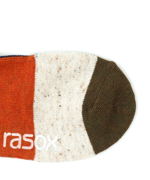 rasox（ラソックス）の「rasox（ラソックス）／　パッチワークコットンネップ（ソックス/靴下・レディース・オリーブ/サックスブルー/グレー・SMALL/MEDIUM/LARGE）」の14枚目の写真