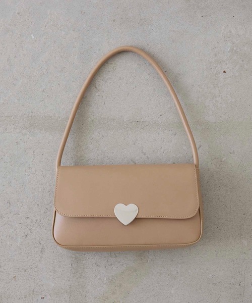 EFOLE（エフォル）の「Heart motif oneshoulder bag / ハートモチーフ ワンショルダー バッグ（ショルダーバッグ・レディース・ベージュ/オフホワイト・FREE）」の12枚目の写真