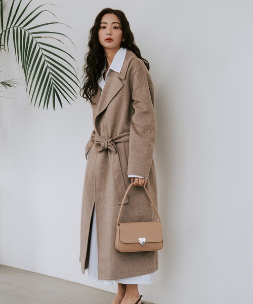 EFOLE（エフォル）の「Heart motif oneshoulder bag / ハートモチーフ ワンショルダー バッグ（ショルダーバッグ・レディース・ベージュ/オフホワイト・FREE）」の11枚目の写真