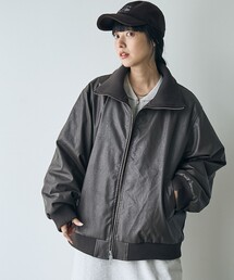 レザーライクパディングジャケット