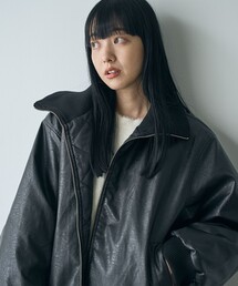 レザーライクパディングジャケット